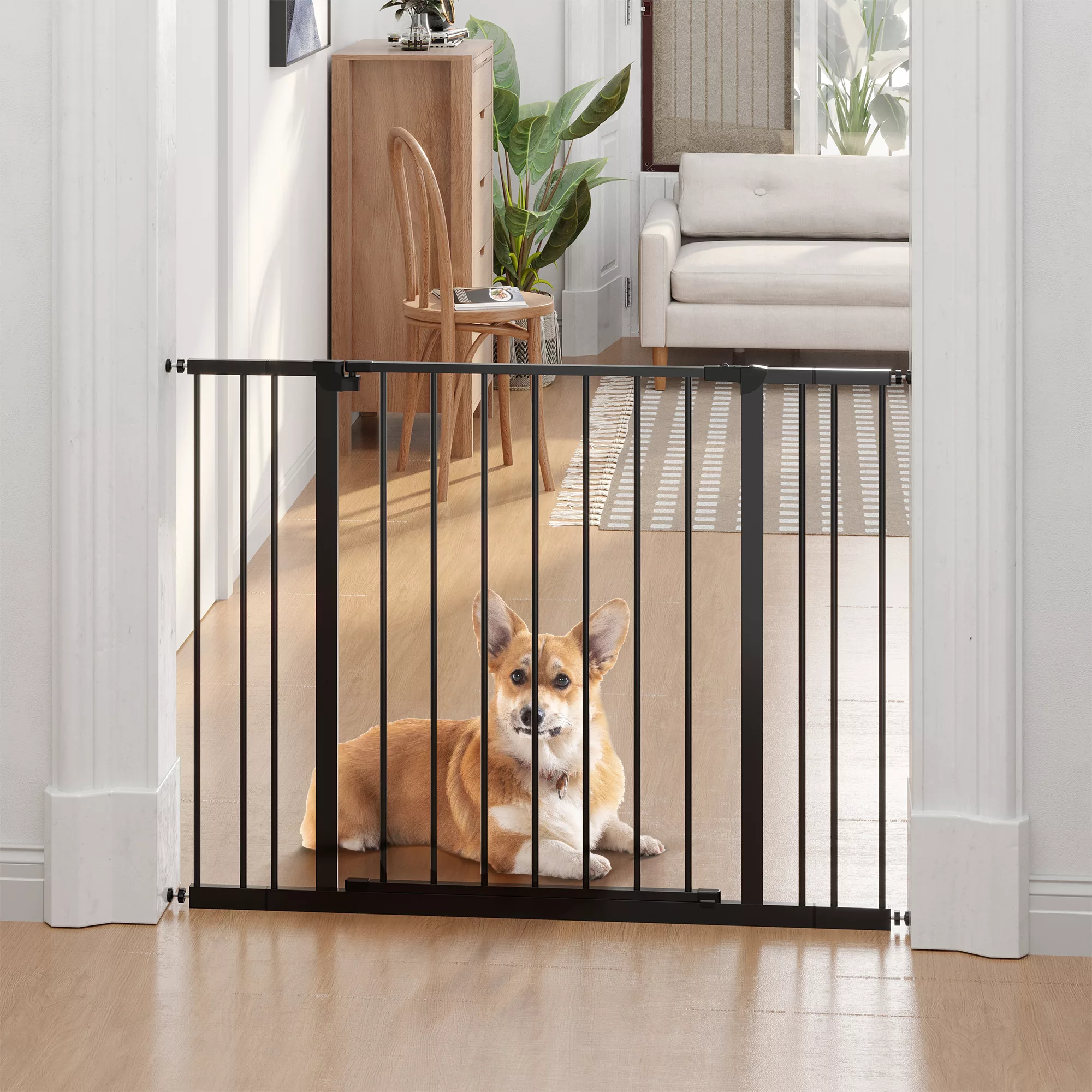PawHut Türschutzgitter Treppenschutzgitter ohne Bohren Hunde Absperrgitter günstig online kaufen