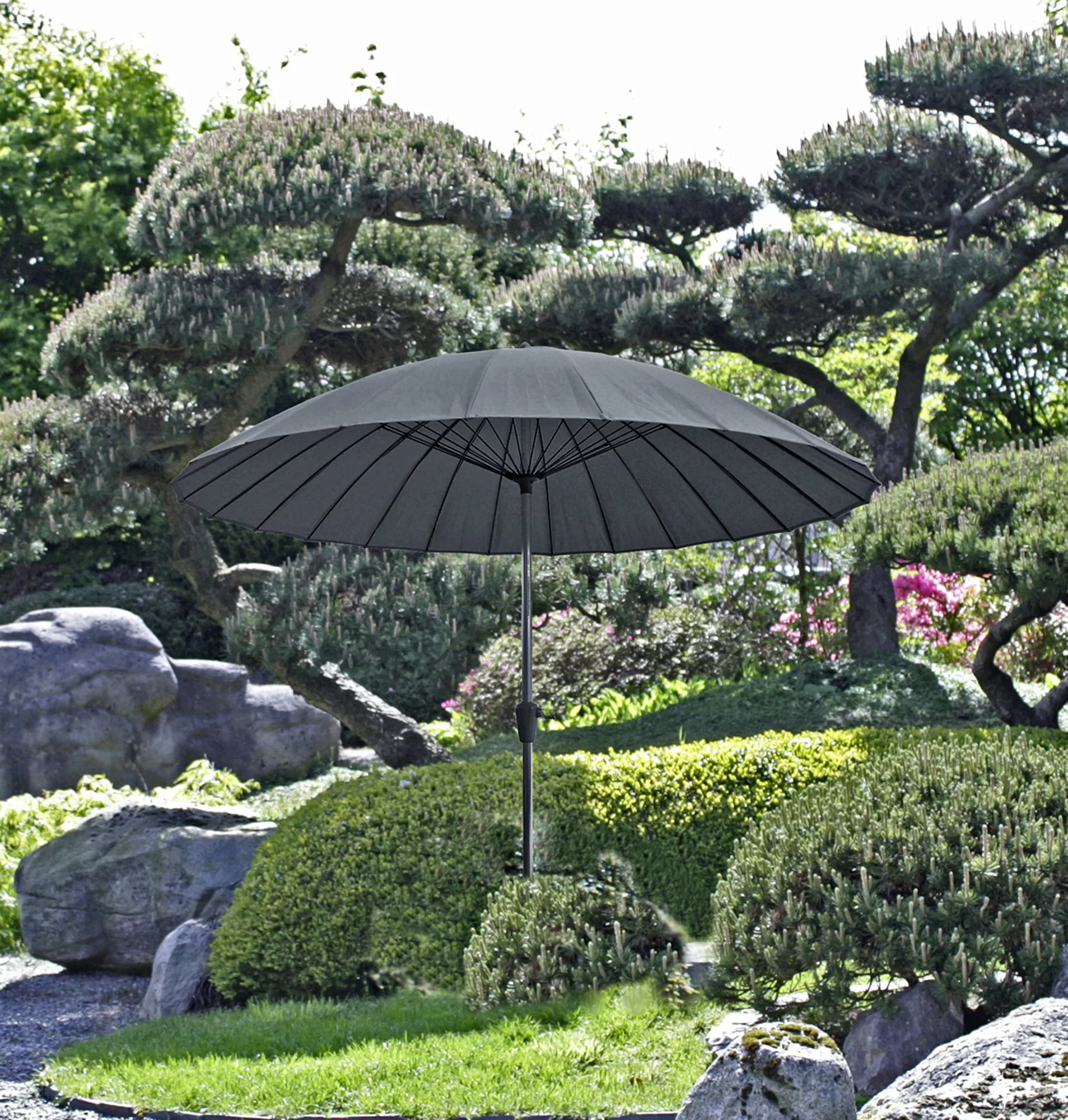 Garden Pleasure Sonnenschirm "Sonnenschirm mit 24 Streben, anthrazit", (Pac günstig online kaufen