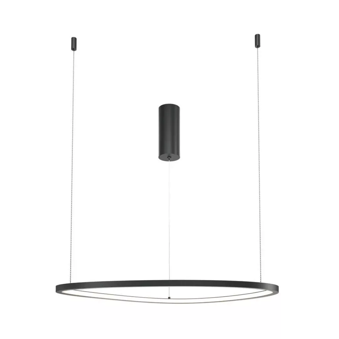 LED Pendelleuchte Glint in Schwarz 24W 1100lm 530mm günstig online kaufen