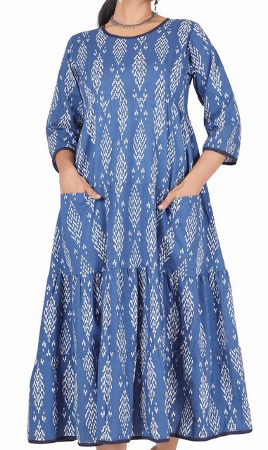 Guru-Shop Midikleid Boho Sommerkleid, bedrucktes wadenlanges Kleid.. altern günstig online kaufen