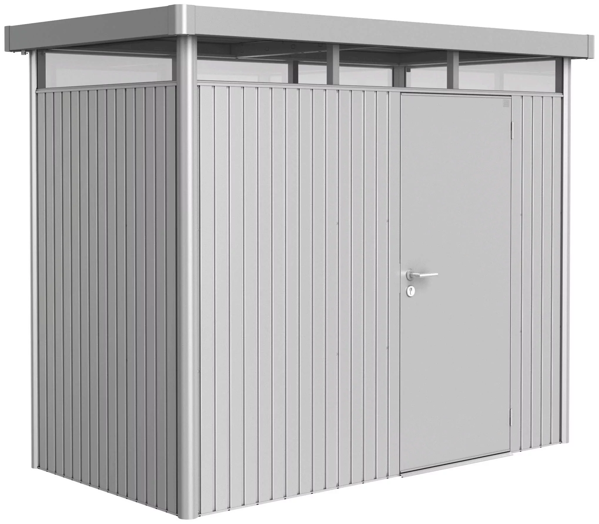 Biohort Metall-Gerätehaus HighLine Silber-Metallic 3,5 m² Einzeltür günstig online kaufen