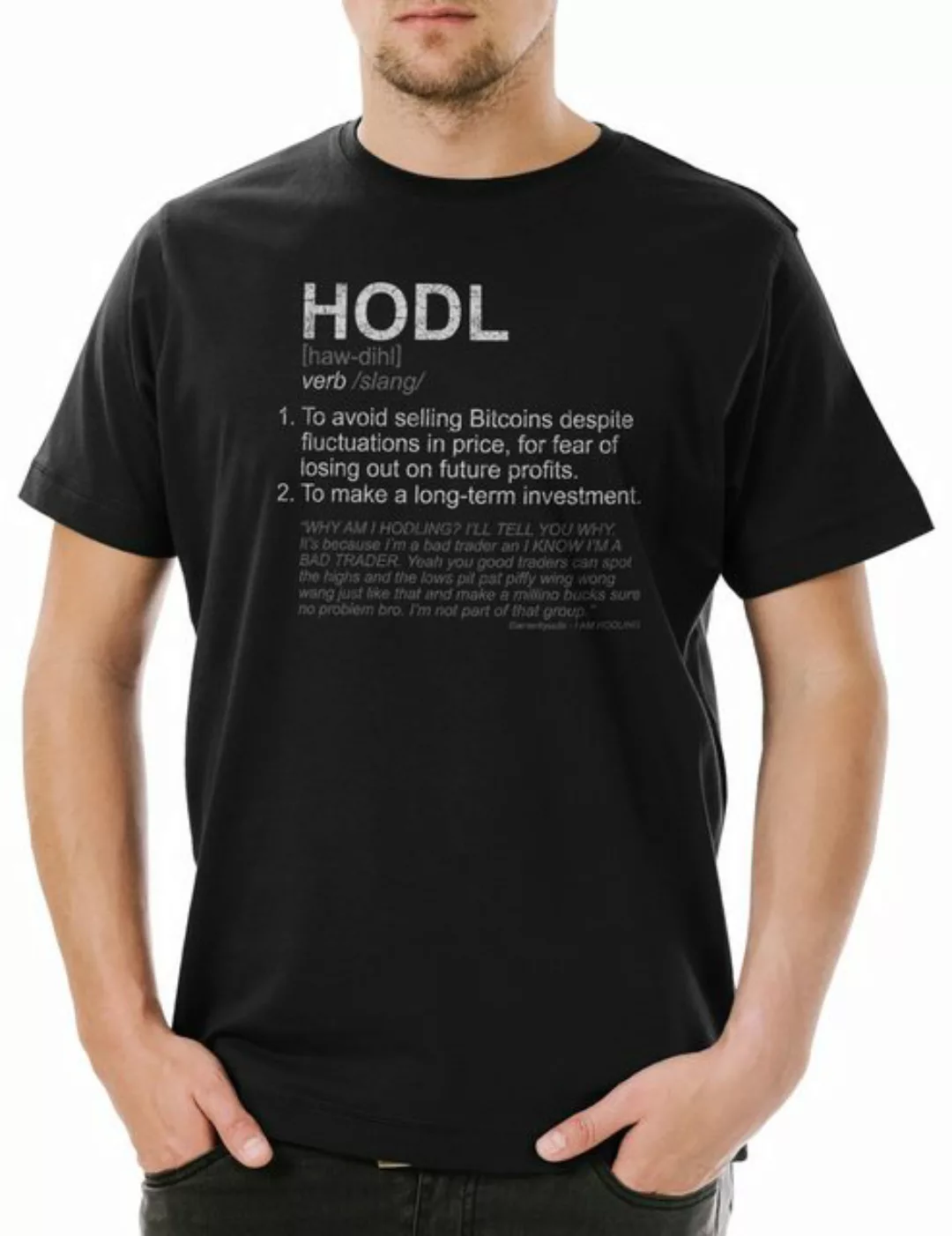 Urban Backwoods Print-Shirt HODL II Herren T-Shirt Crypto Bitcoin Currencie günstig online kaufen