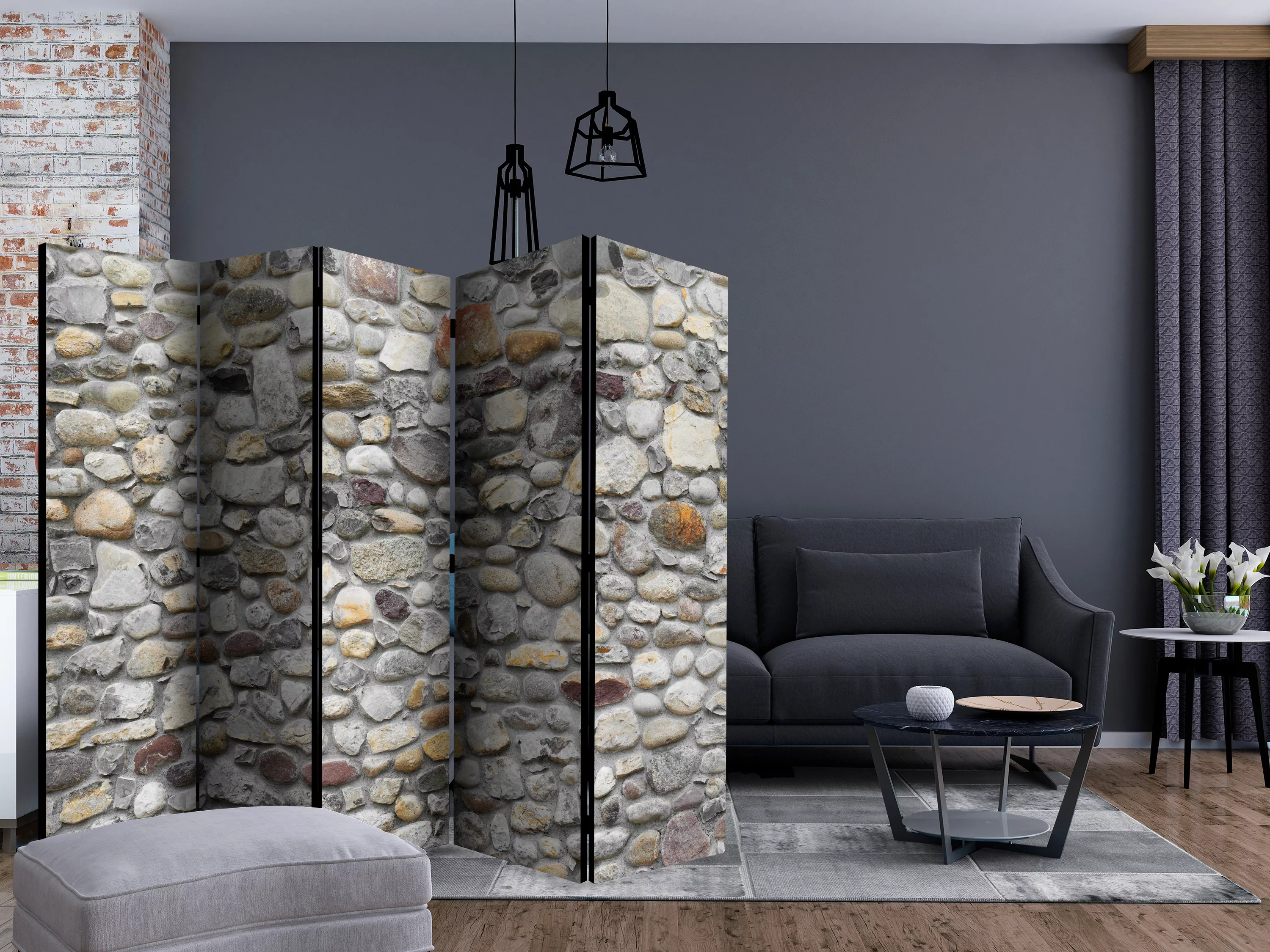 5-teiliges Paravent - Stony Road Ii [room Dividers] günstig online kaufen