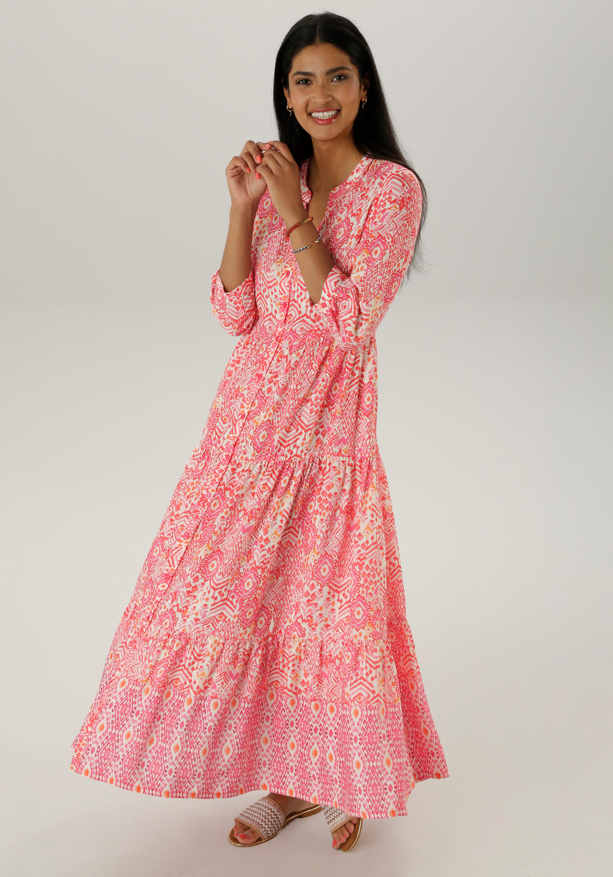 Aniston SELECTED Maxikleid mit frisch sommerlicher günstig online kaufen
