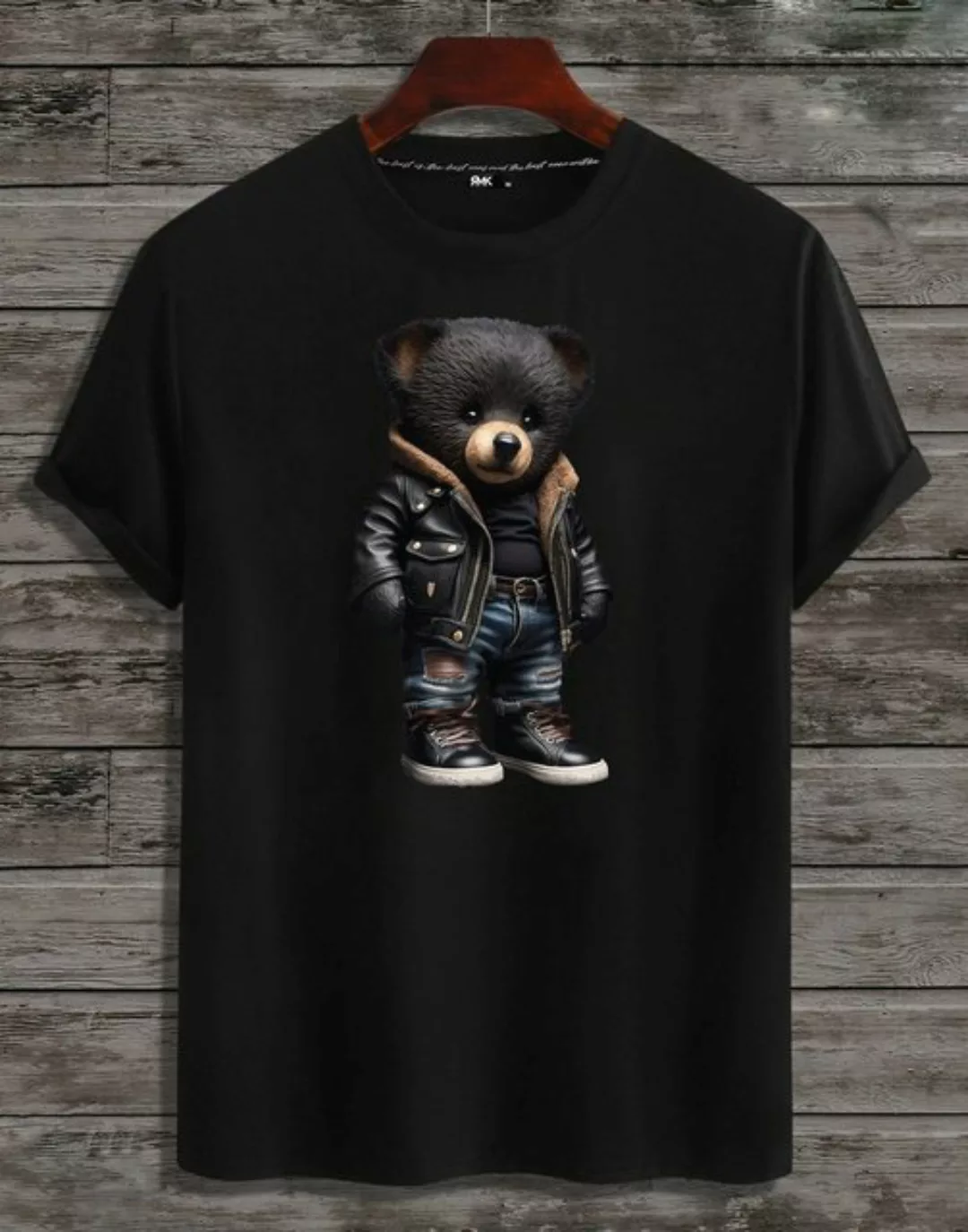 RMK T-Shirt Herren Shirt Sommer Teddybär Bär Bear aus Baumwolle günstig online kaufen