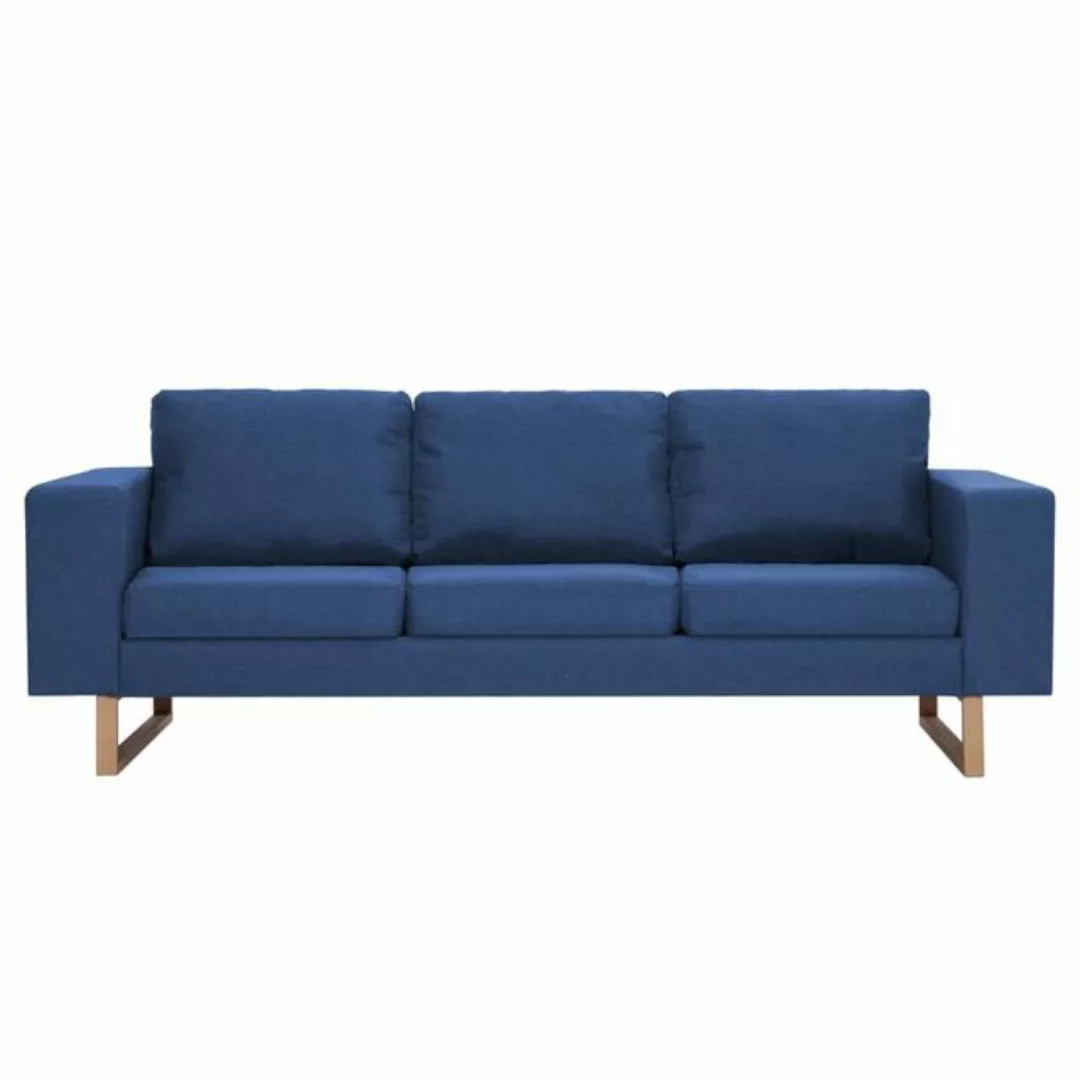 vidaXL Sofa 3-Sitzer-Sofa Stoff Blau günstig online kaufen
