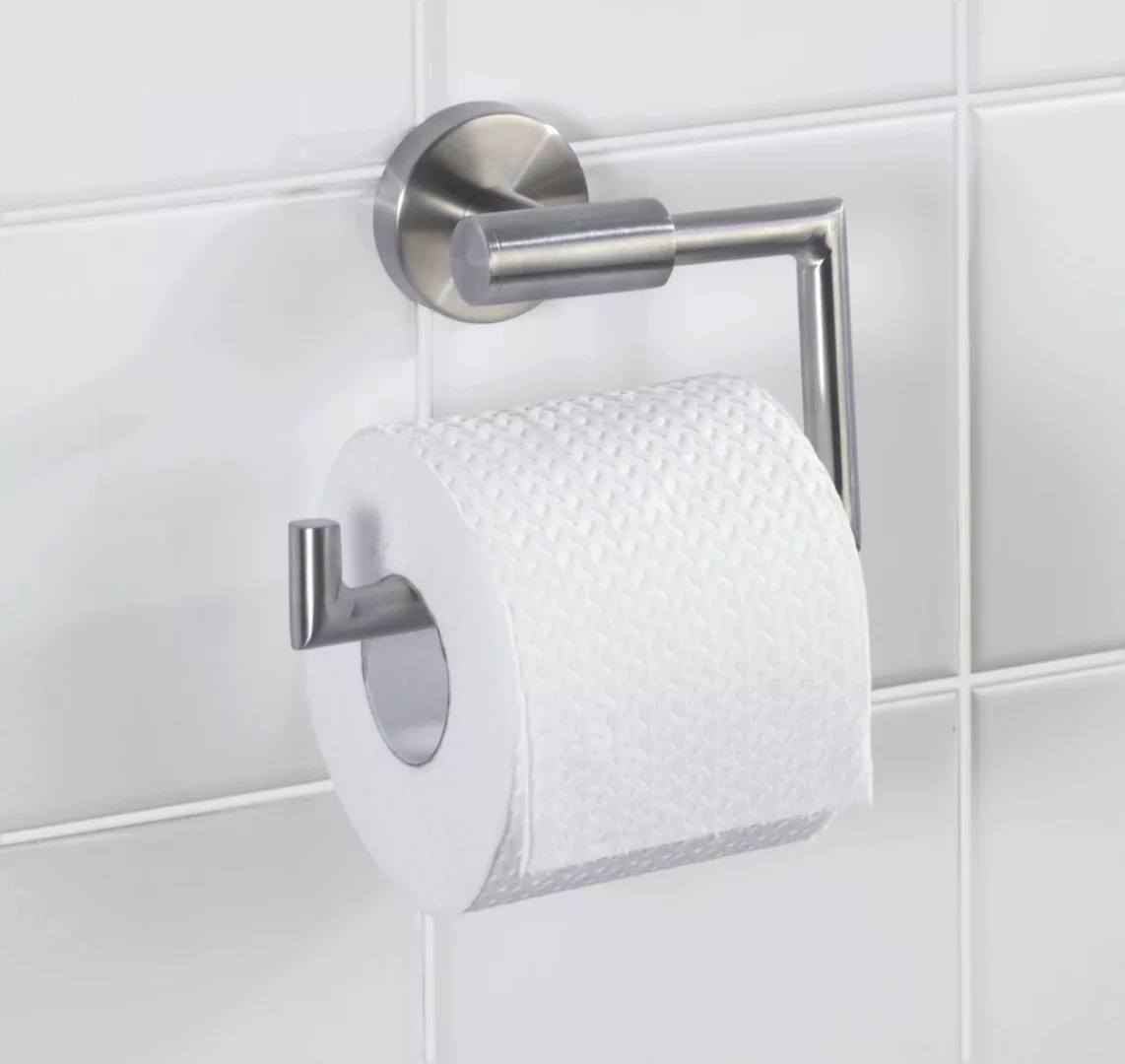 WENKO Toilettenpapierhalter Bosio Edelstahl matt, rostfrei silber günstig online kaufen
