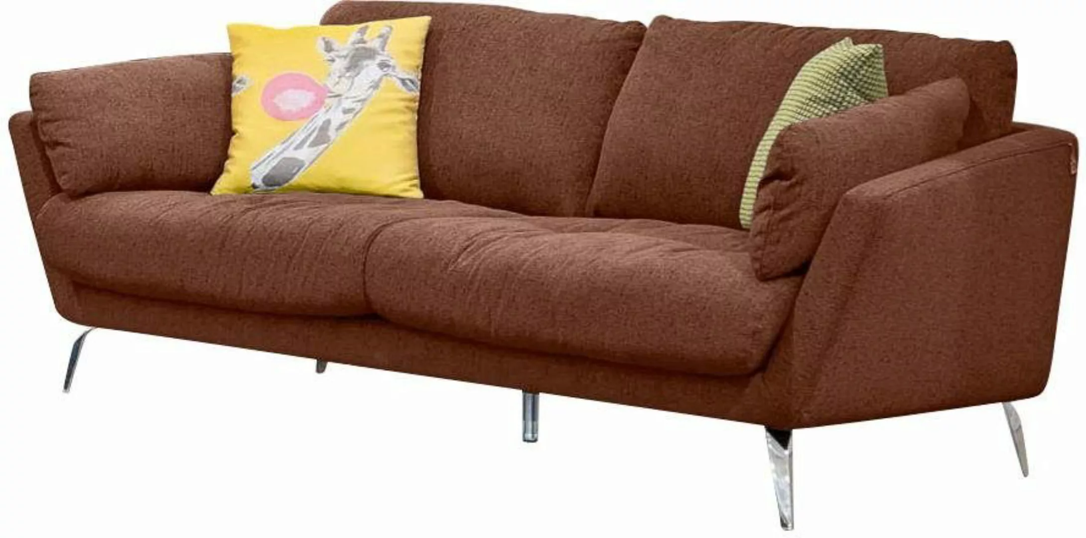 W.SCHILLIG 2-Sitzer softy, mit dekorativer Heftung im Sitz, Füße Chrom glän günstig online kaufen