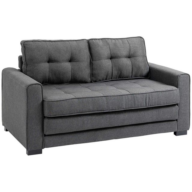 HOMCOM Schlafsofa Sofa mit Bettfunktion, Polstersofa mit Stauraum, Schlafco günstig online kaufen