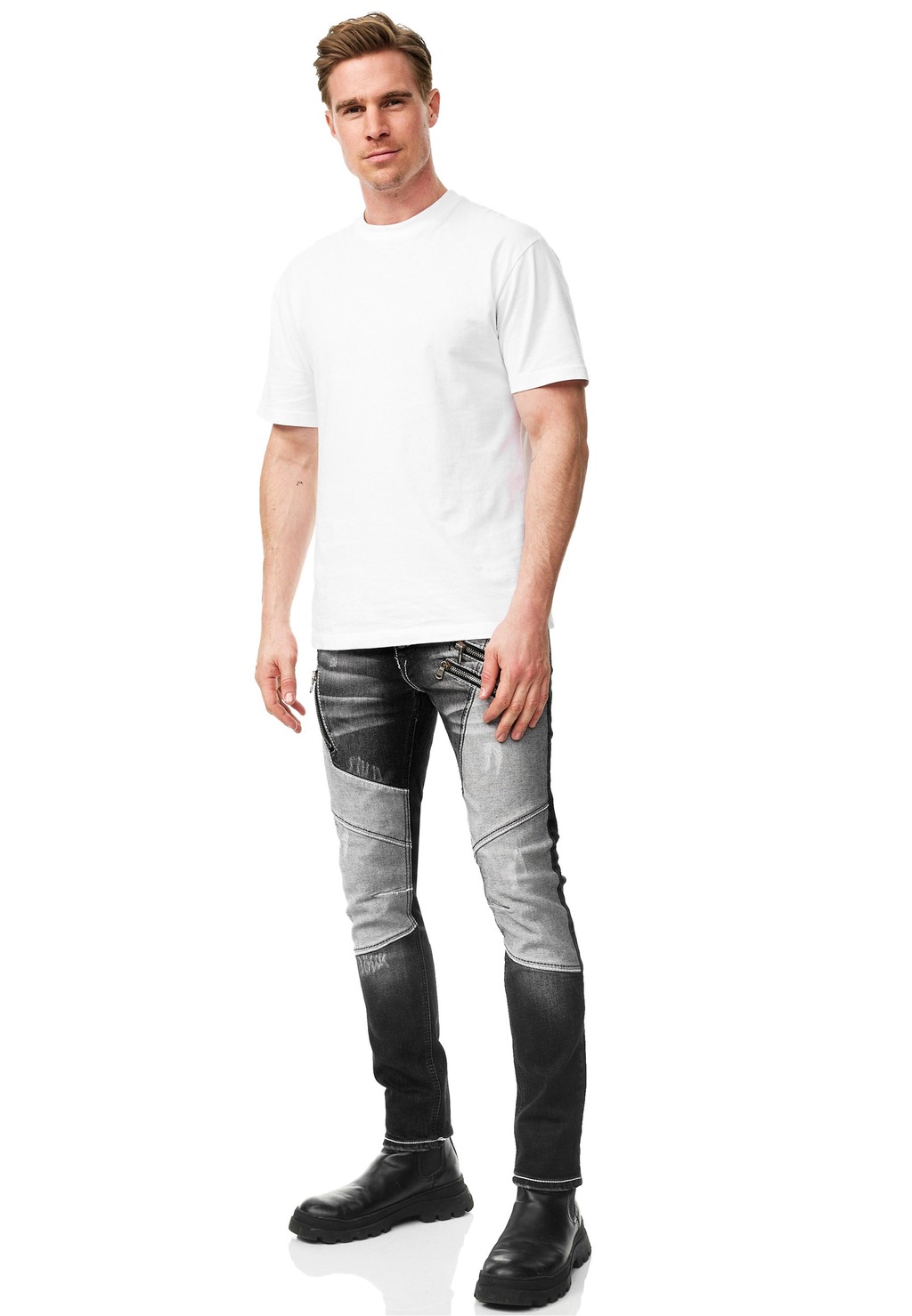 Rusty Neal Straight-Jeans "URUMA", mit trendigen Zierelementen günstig online kaufen