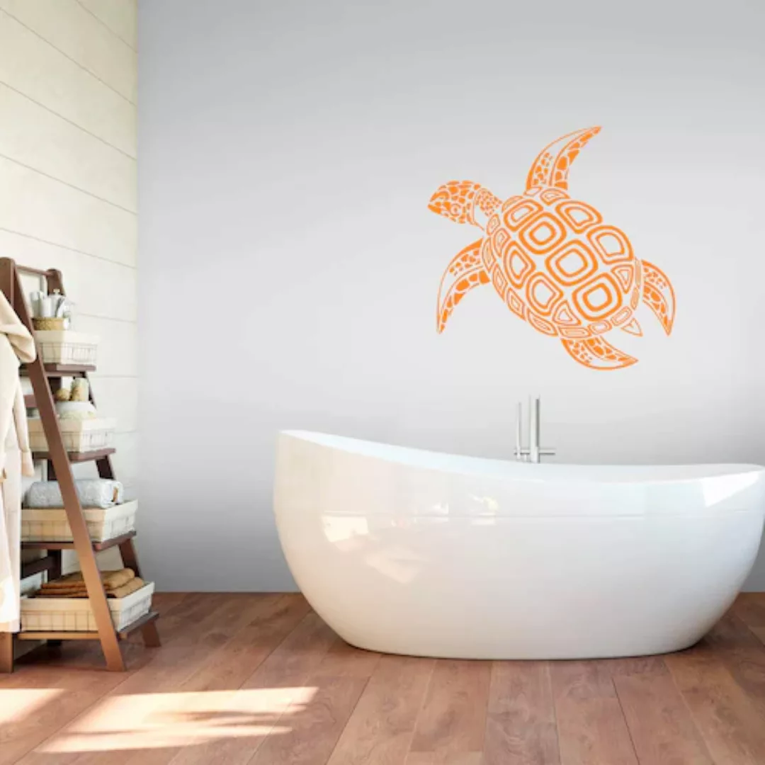 Wall-Art Wandtattoo "Badezimmer Schildkröte" günstig online kaufen