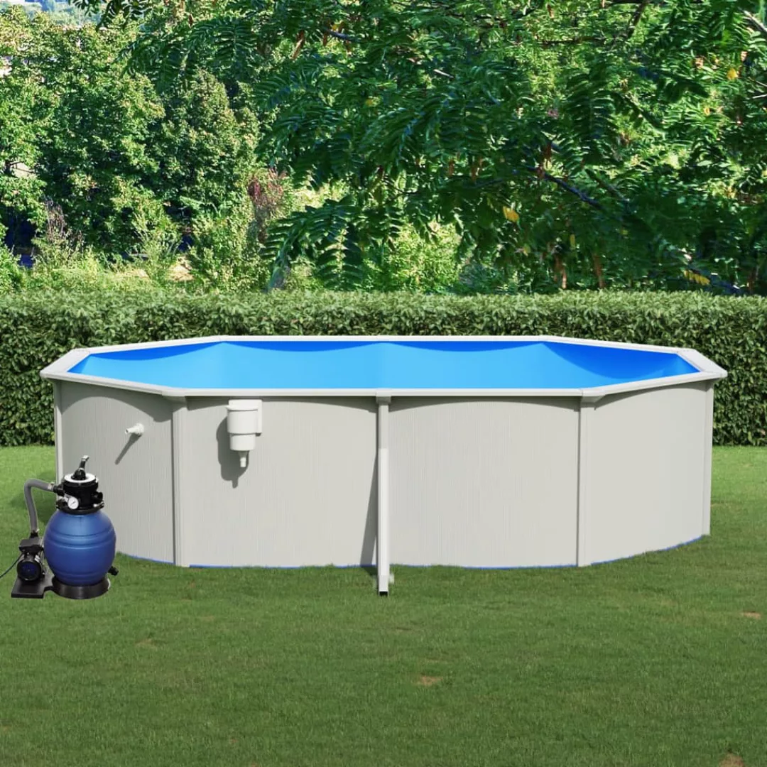 Vidaxl Pool Mit Sandfilterpumpe 490x360x120 Cm günstig online kaufen