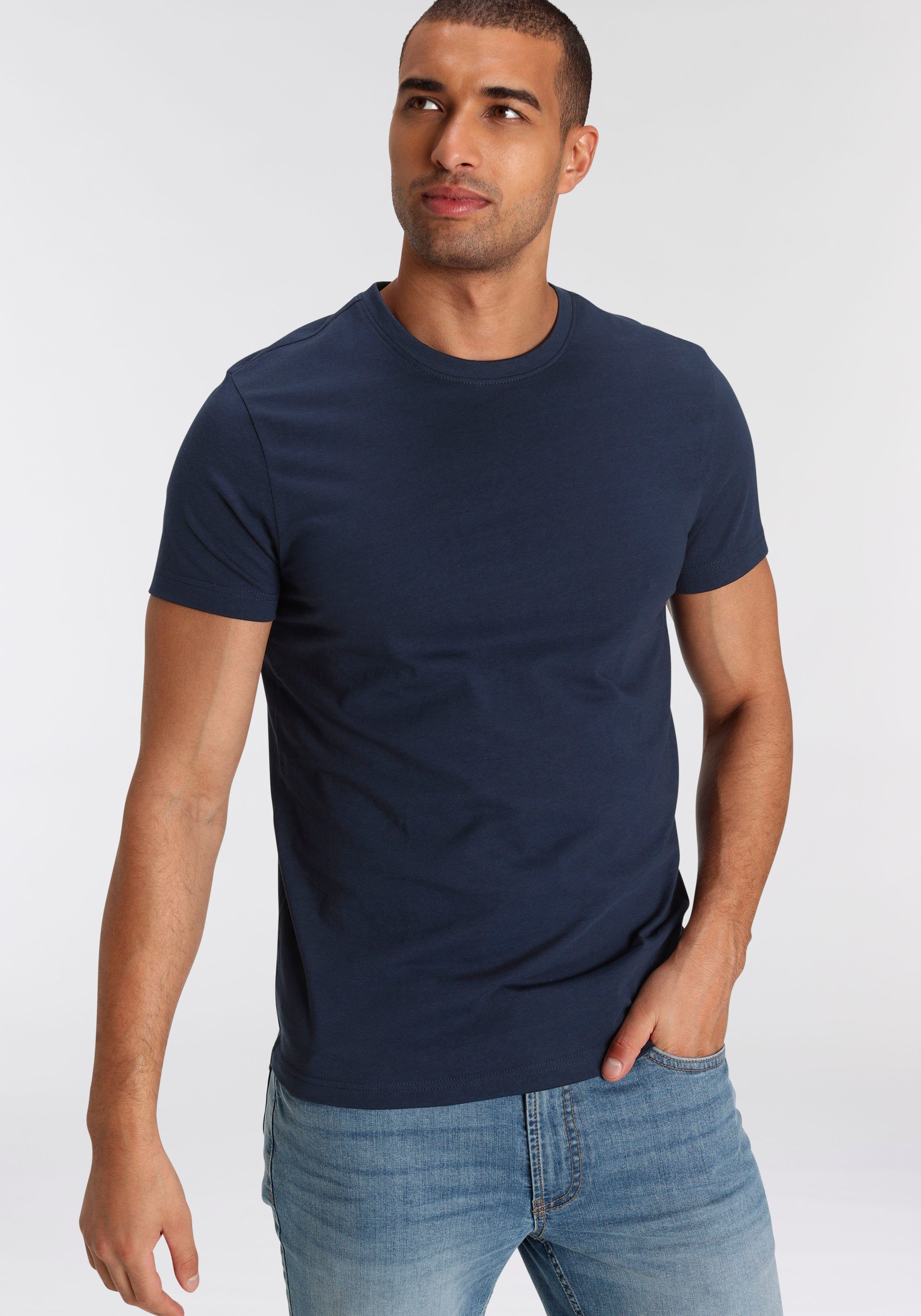 AJC T-Shirt (3er-Pack) lockere Passform, Basic-Stil günstig online kaufen