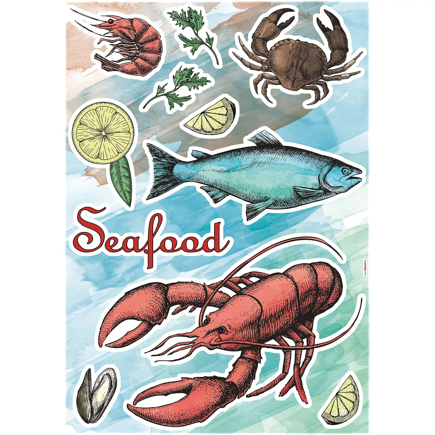 Komar Wandtattoo "Seafood" günstig online kaufen