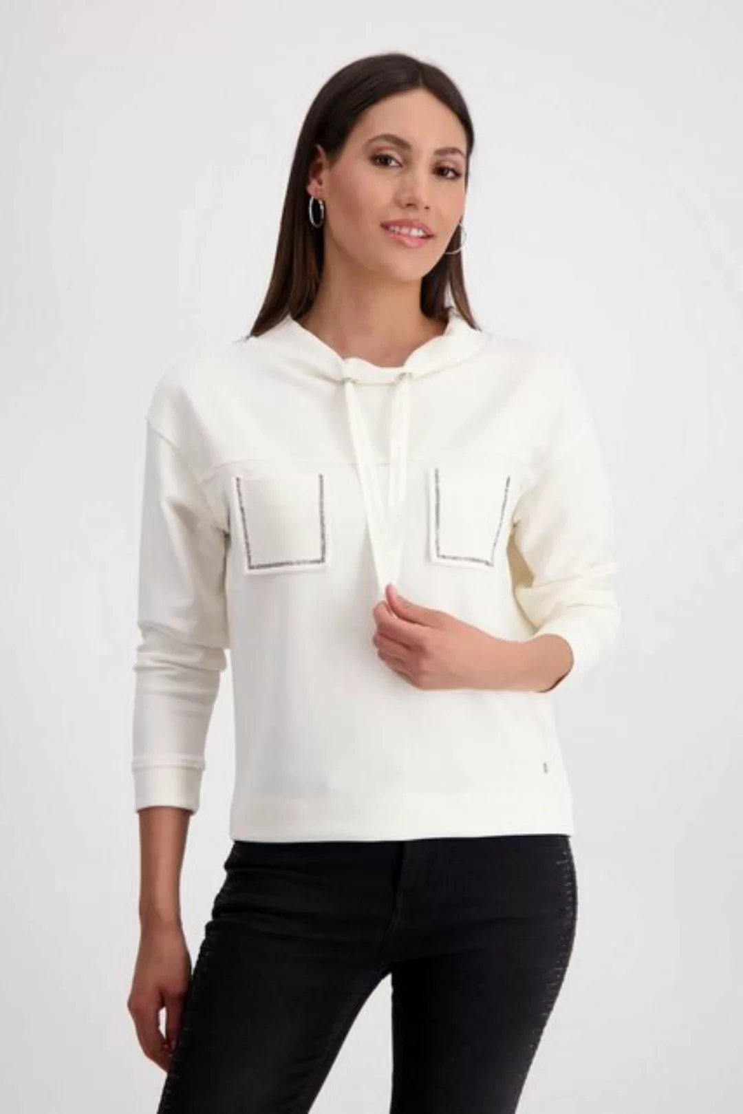 Monari Langarmshirt Sweatshirt, off-white günstig online kaufen