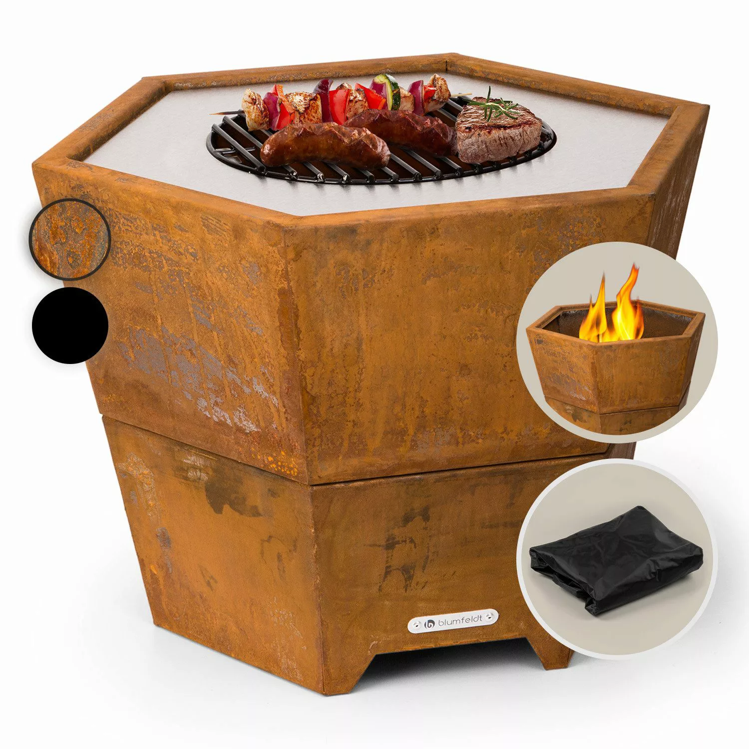 blumfeldt Feuerschale Hekla, (Set, Set), Garten günstig online kaufen