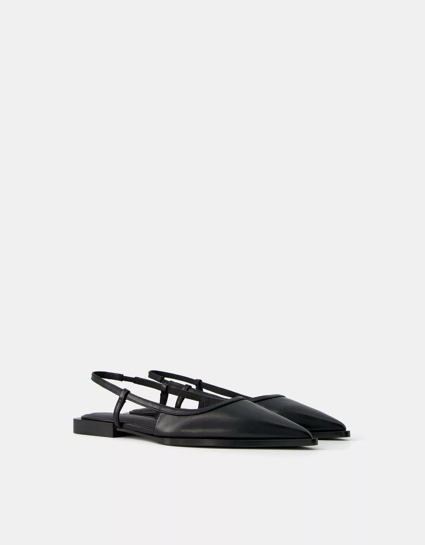 Bershka Spitz Zulaufende Ballerinas Im Mules-Stil Damen 39 Schwarz günstig online kaufen