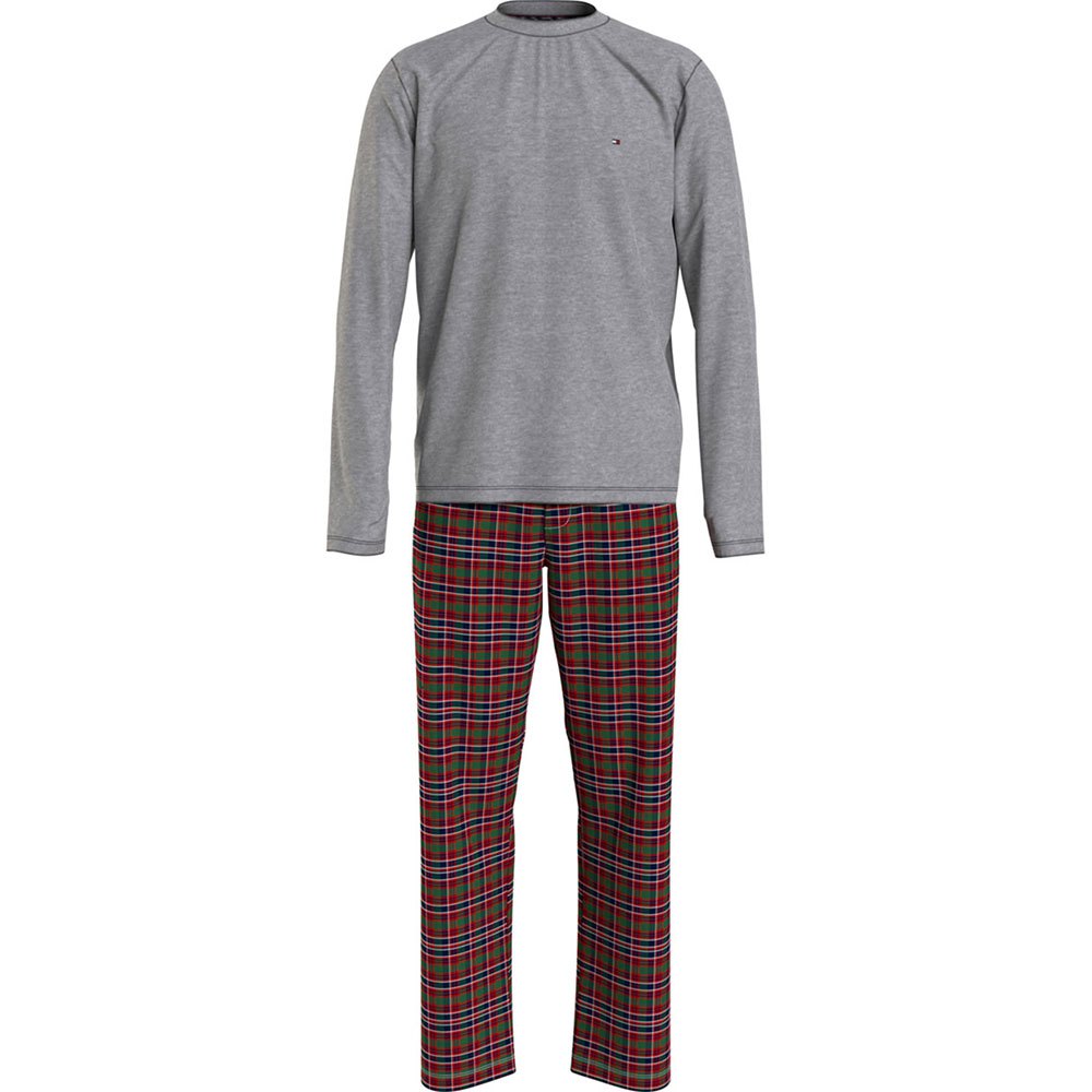 Tommy Hilfiger Underwear Flannel Langarm-set Pyjama S Mid Gry Htr / Holiday günstig online kaufen