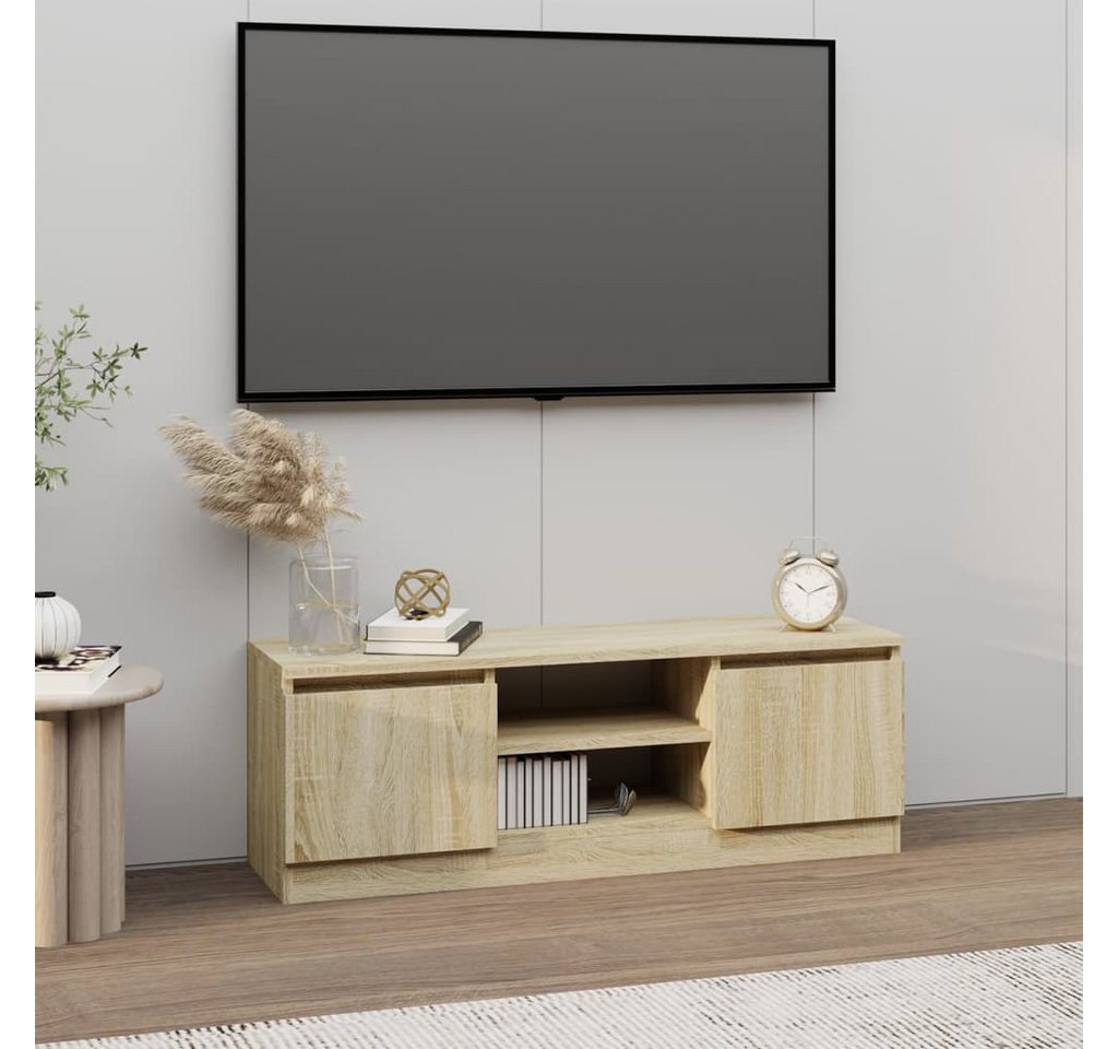 vidaXL TV-Schrank TV-Schrank mit Tür Sonoma Eiche 102x30x36 cm TV-Lowboard günstig online kaufen