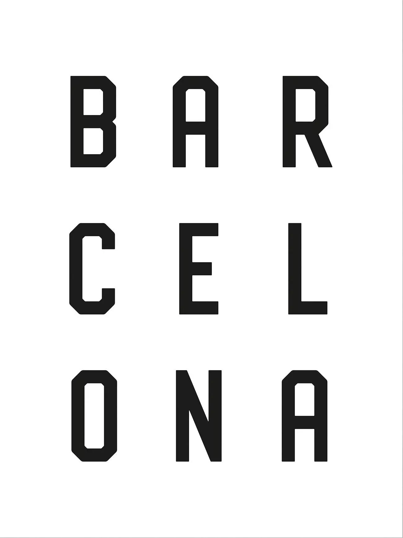 Wall-Art Poster "Typographie Barcelona Schriftzug", Poster ohne Bilderrahme günstig online kaufen