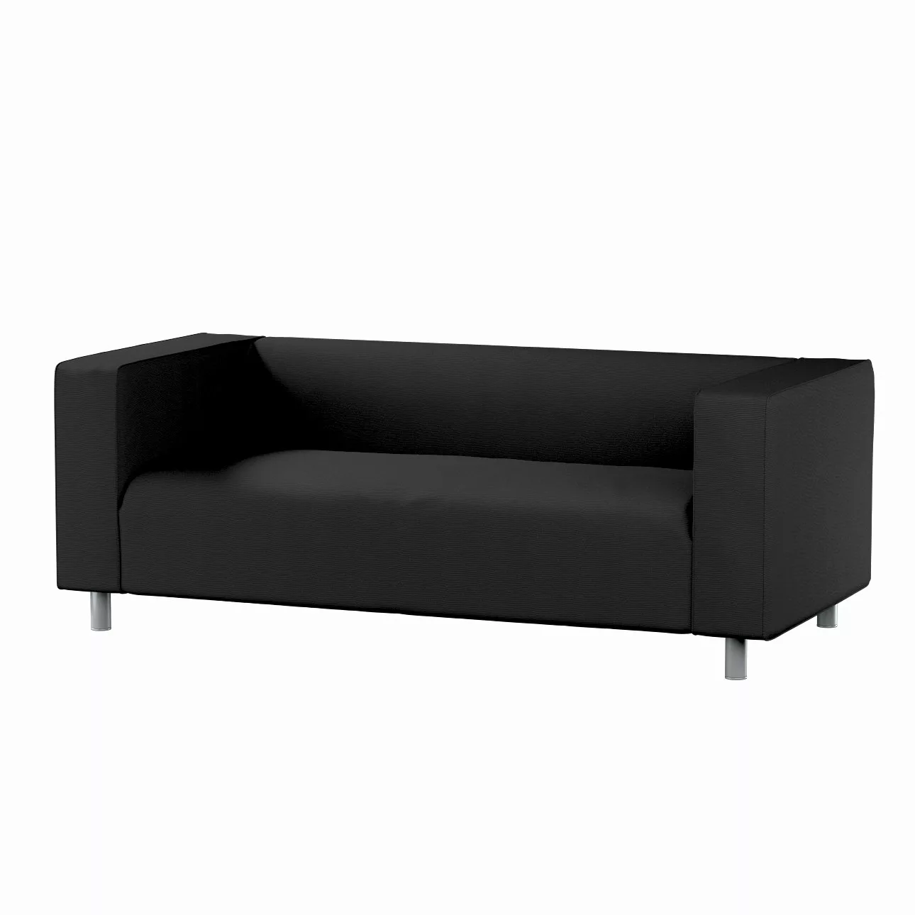 Bezug für Klippan 2-Sitzer Sofa, schwarz, Sofahusse, Klippan 2-Sitzer, Etna günstig online kaufen