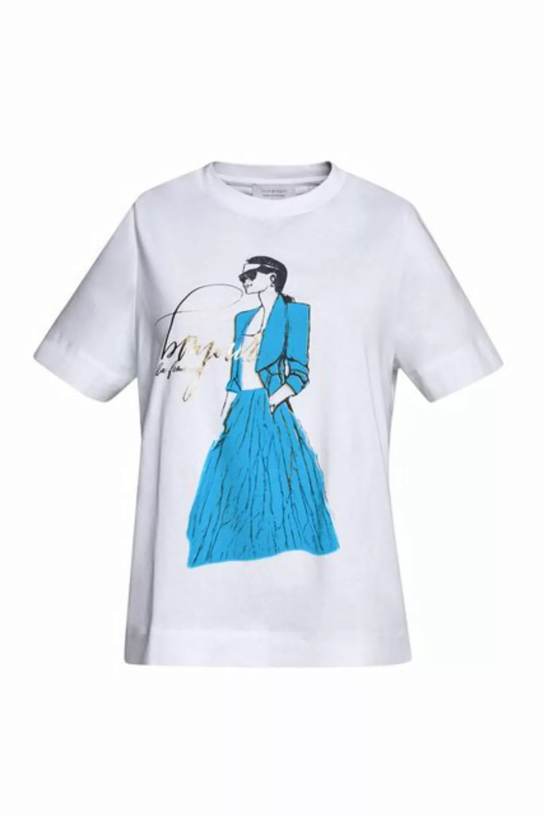 Rich & Royal T-Shirt Easy fit T-Shirt "Bonjour" with woman print günstig online kaufen