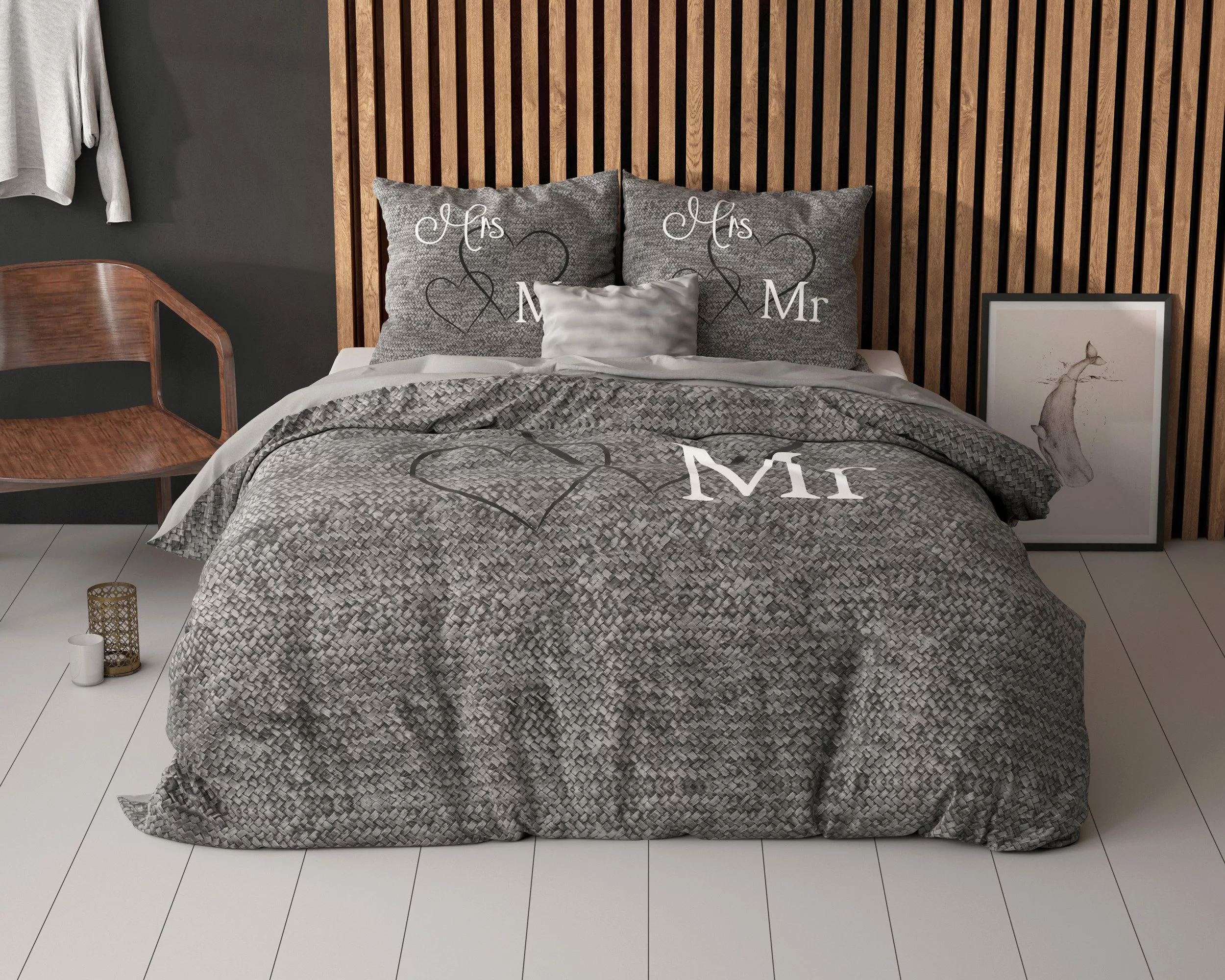 Sitheim-Europe Bettwäsche Bettwäsche-Set Mr-Mrs, 2 teilig günstig online kaufen