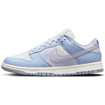 Nike  Sneaker Dunk Low White Blue Airbrush günstig online kaufen