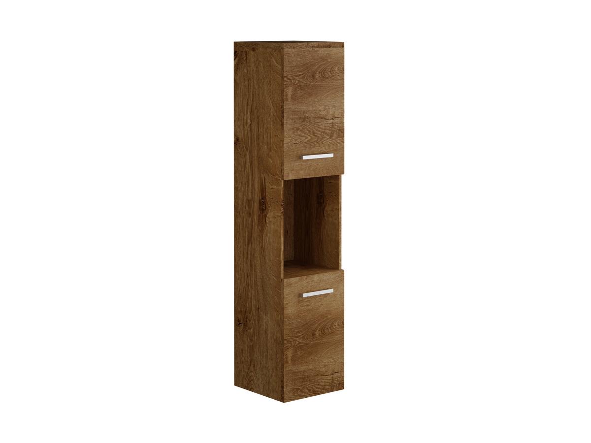 Badezimmerschrank hängend in Holzoptik - mit Ablage - 30 x 30 x 133 cm - MI günstig online kaufen