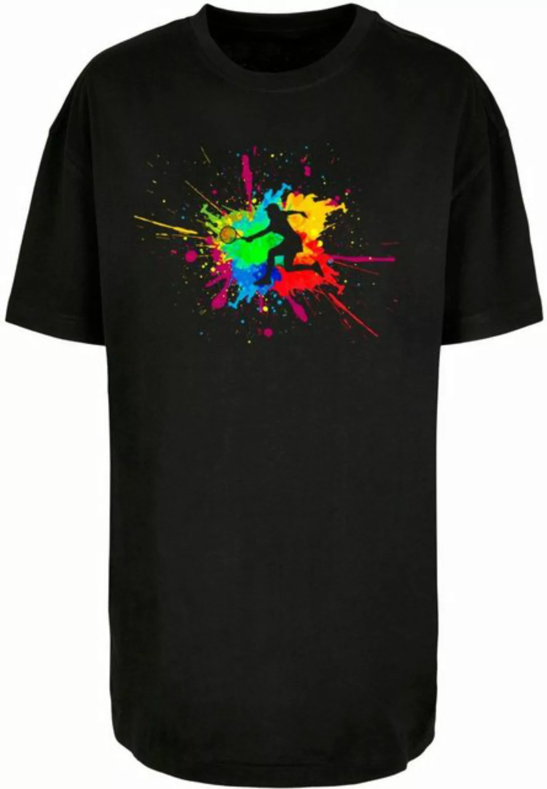 Merchcode T-Shirt Merchcode Damen Ladies Color Splash Player Boyfriend Tee günstig online kaufen