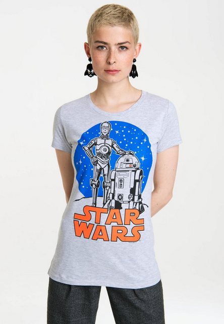 LOGOSHIRT T-Shirt "R2-D2 & C-3PO Star Wars", mit coolem Frontprint günstig online kaufen