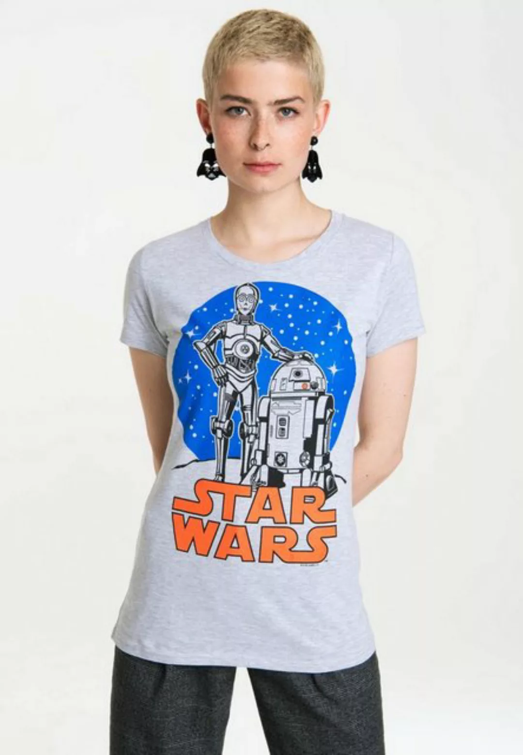 LOGOSHIRT T-Shirt R2-D2 & C-3PO Star Wars mit coolem Frontprint günstig online kaufen