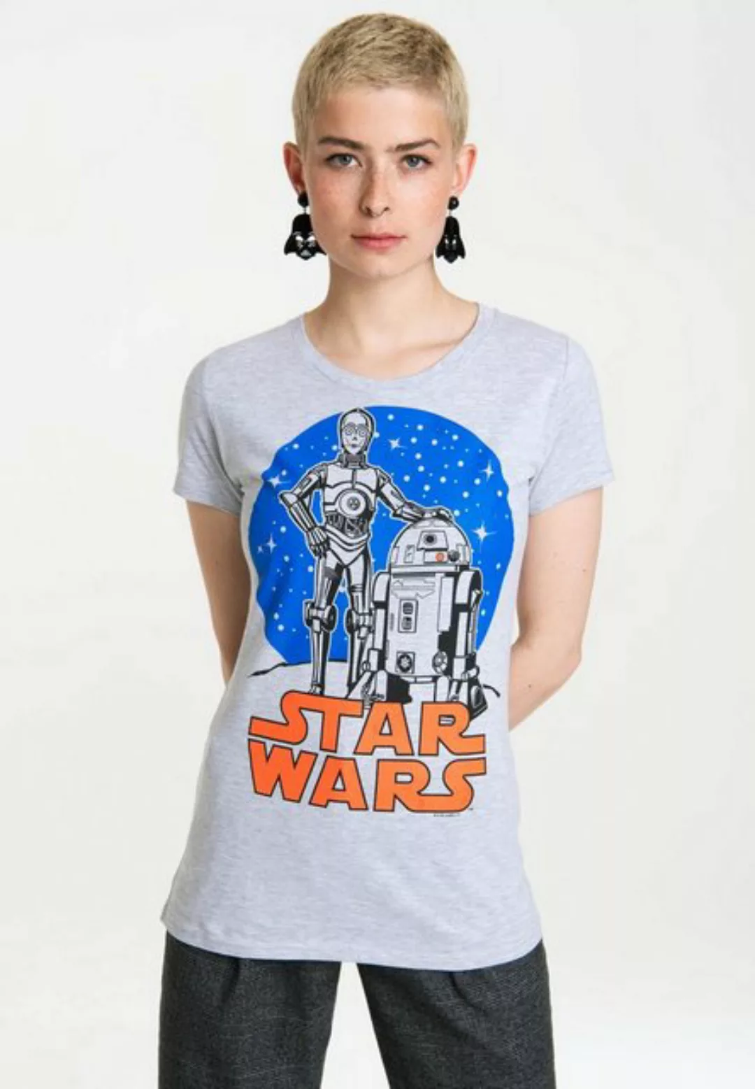 LOGOSHIRT T-Shirt "R2-D2 & C-3PO Star Wars", mit coolem Frontprint günstig online kaufen