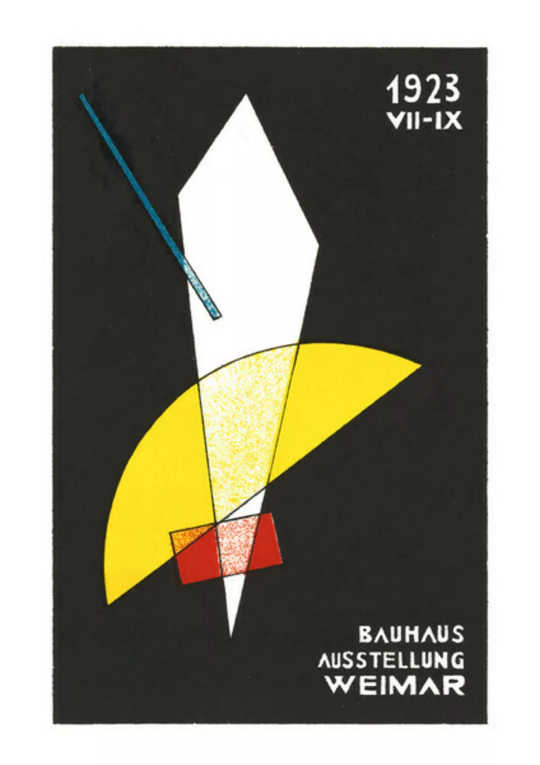 Poster / Leinwandbild - Bauhaus Ausstellungsplakat 1923 (Weiß) günstig online kaufen