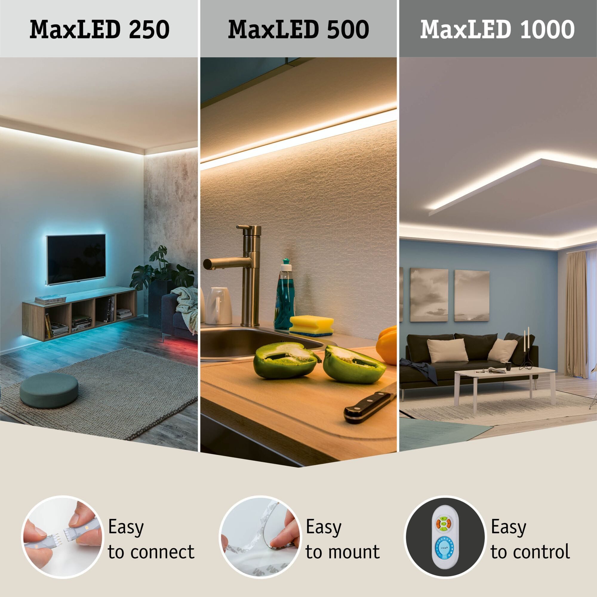 Paulmann "MaxLED 1000 LED Strip Erweiterung COB 2,5m RGBW 24W 1038lm/m RGBW günstig online kaufen