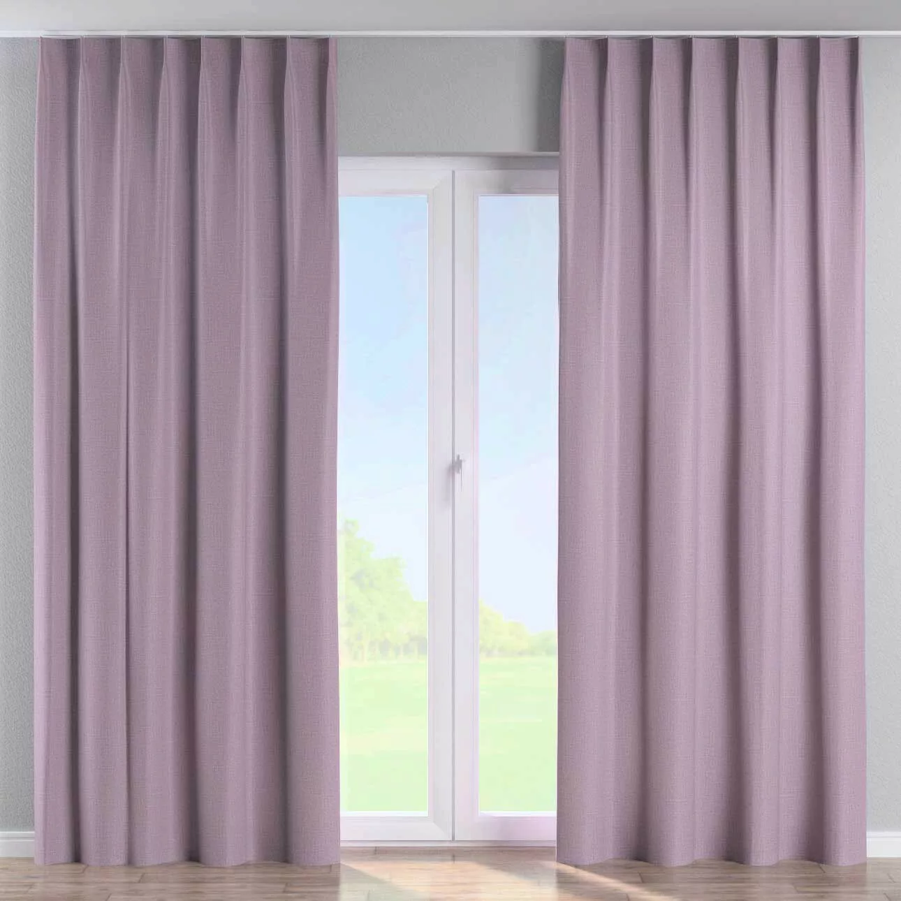 Vorhang mit flämischen 1-er Falten, violett, Dimout 145 cm (269-60) günstig online kaufen