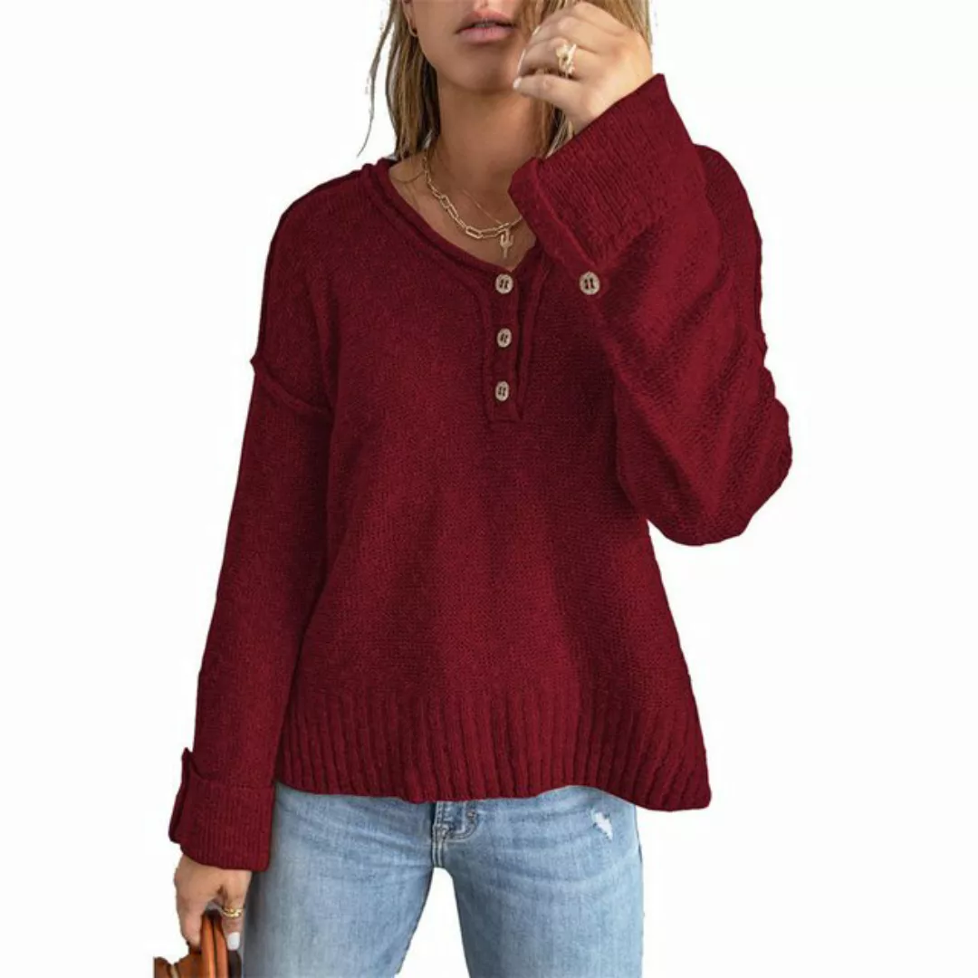 RUZU UG Strickpullover Modischer Pullover für Damen im Herbst und Winter mi günstig online kaufen