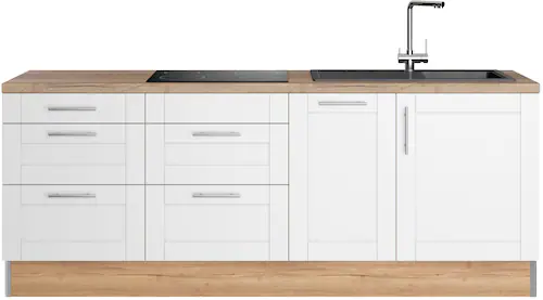 KOCHSTATION Küche »KS-Ahus«, Breite 225 cm, wahlw. Mit E-Geräten, Soft Clos günstig online kaufen