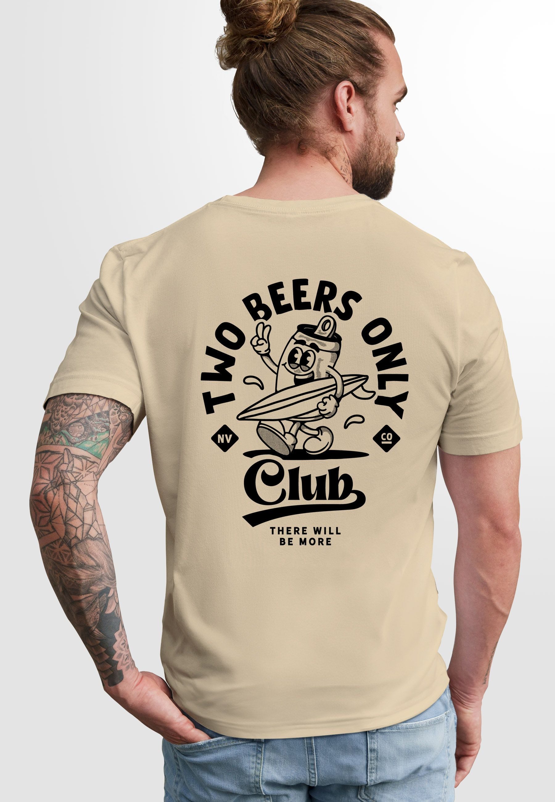 Neverless Print-Shirt Backprint T-Shirt Herren Bier günstig online kaufen