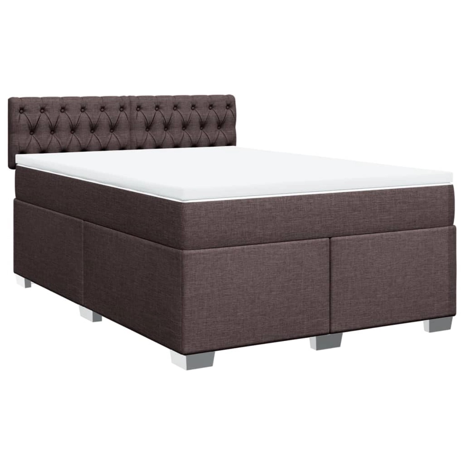 vidaXL Boxspringbett mit Matratze Dunkelbraun 140x200 cm Stoff2107858 günstig online kaufen