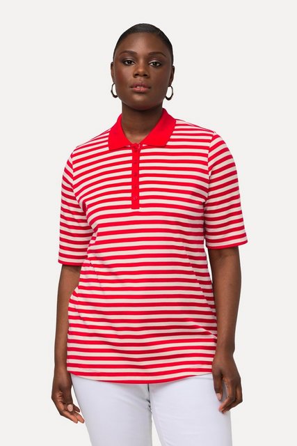 Ulla Popken T-Shirt Poloshirt Classic Polokragen Halbarm Pima Cotton günstig online kaufen