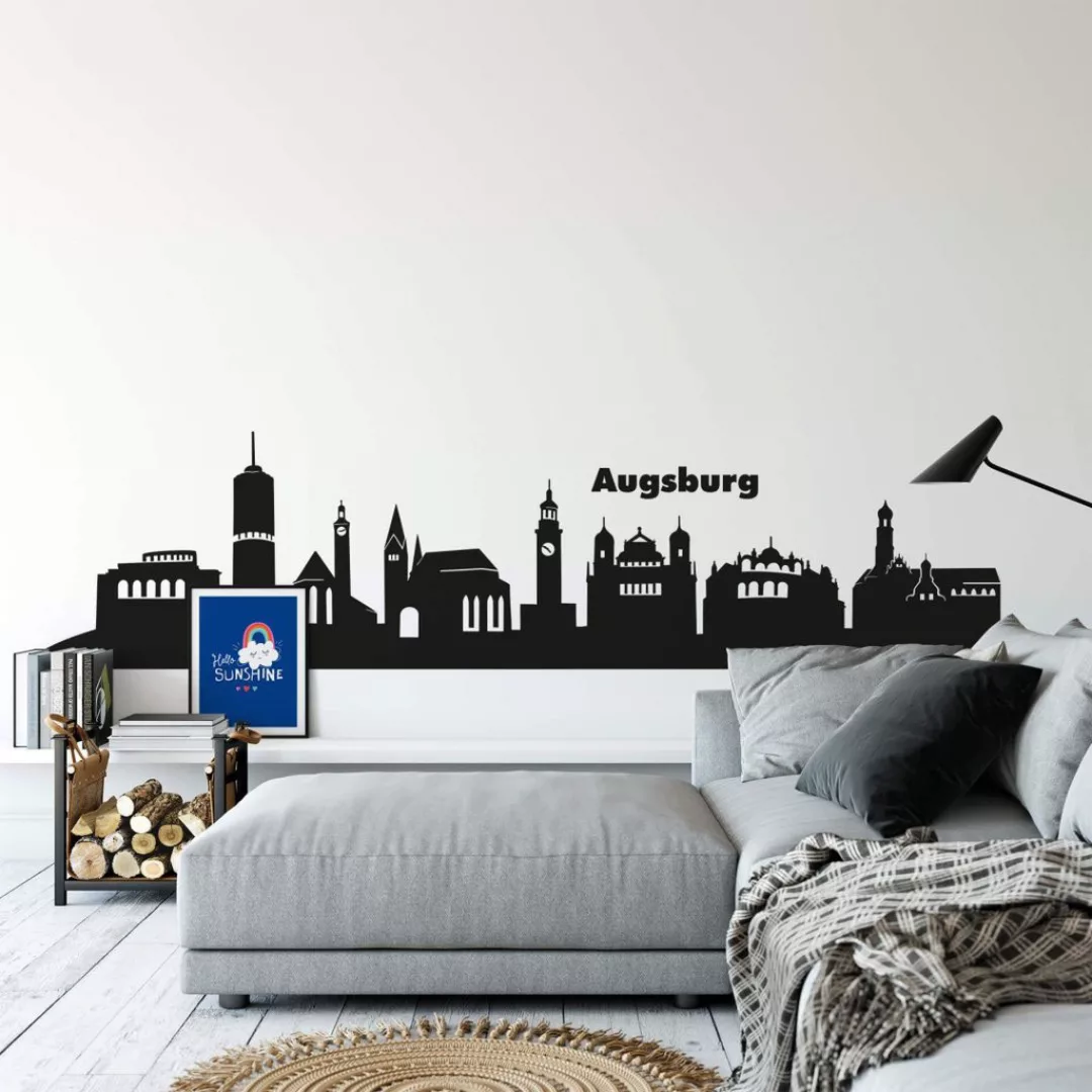 Wall-Art Wandtattoo "XXL Stadt Skyline Augsburg 120cm", (1 St.), selbstkleb günstig online kaufen