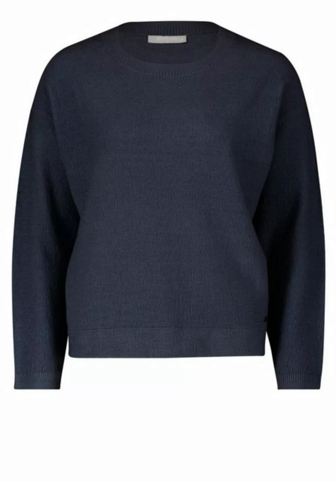 Betty&Co Sweatshirt Strickpullover Kurz 1/1 Arm, Navy Blue günstig online kaufen
