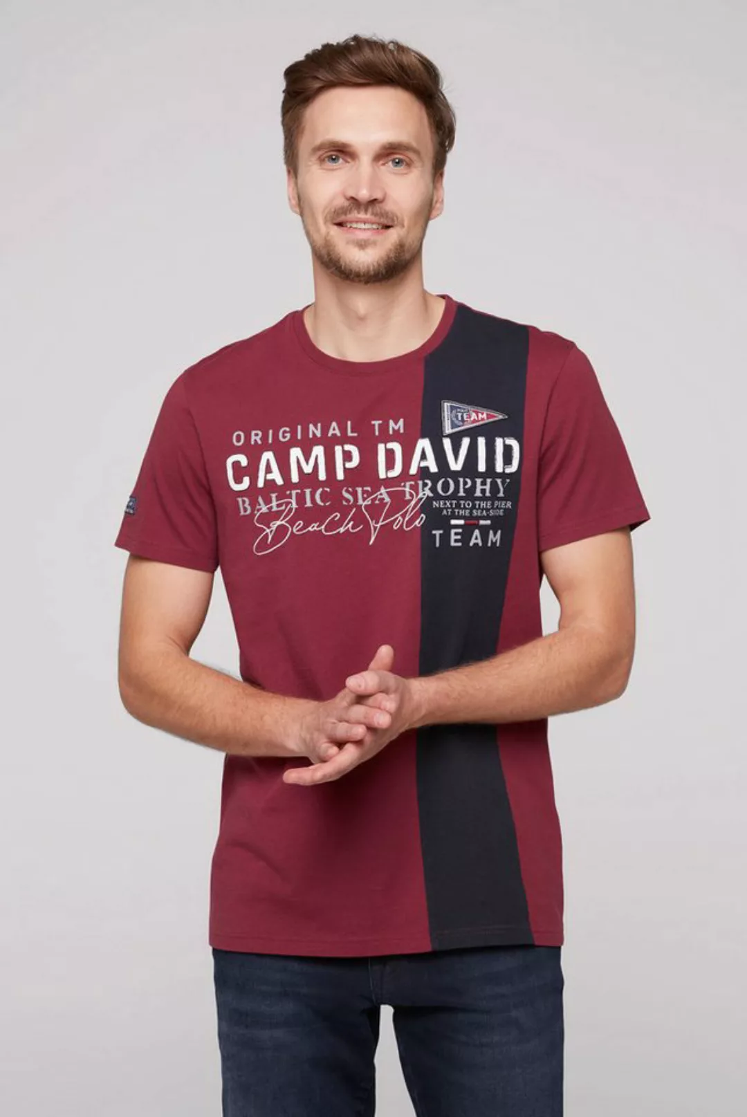 CAMP DAVID Rundhalsshirt, aus Baumwolle günstig online kaufen