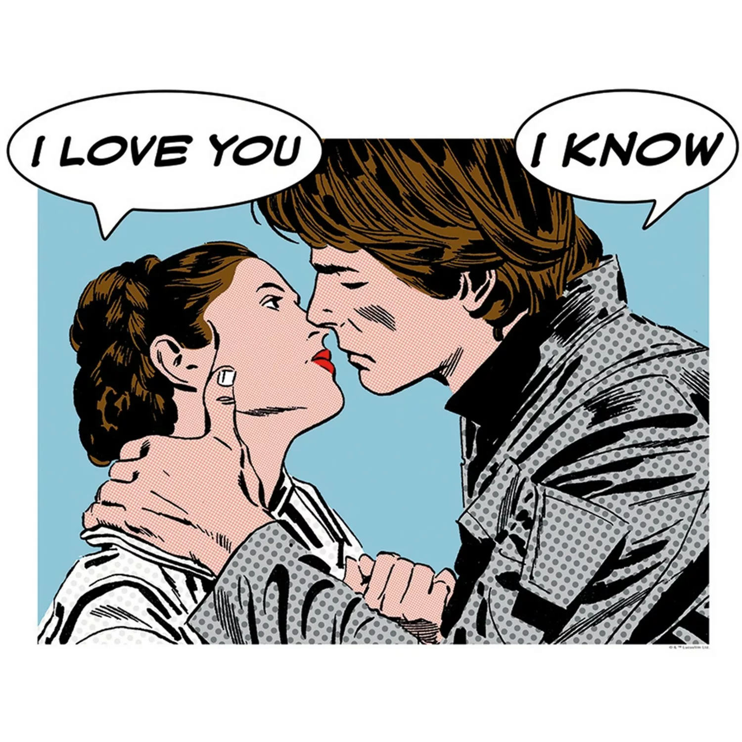 Komar Wandbild Star Wars Leia Han 50 x 40 cm günstig online kaufen