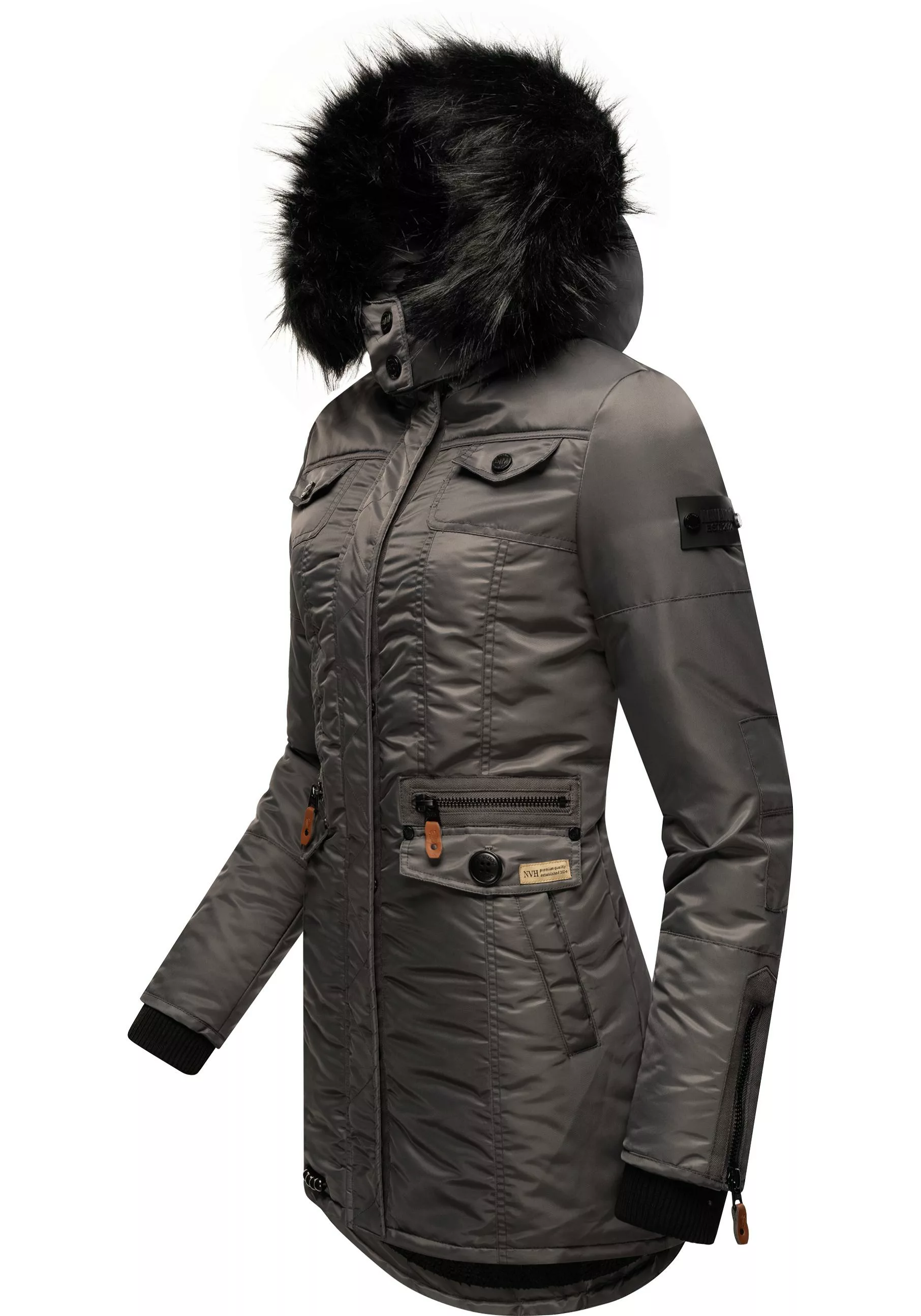 Navahoo Steppmantel Schätzchen warmer Winterparka mit Kunstfellkapuze günstig online kaufen