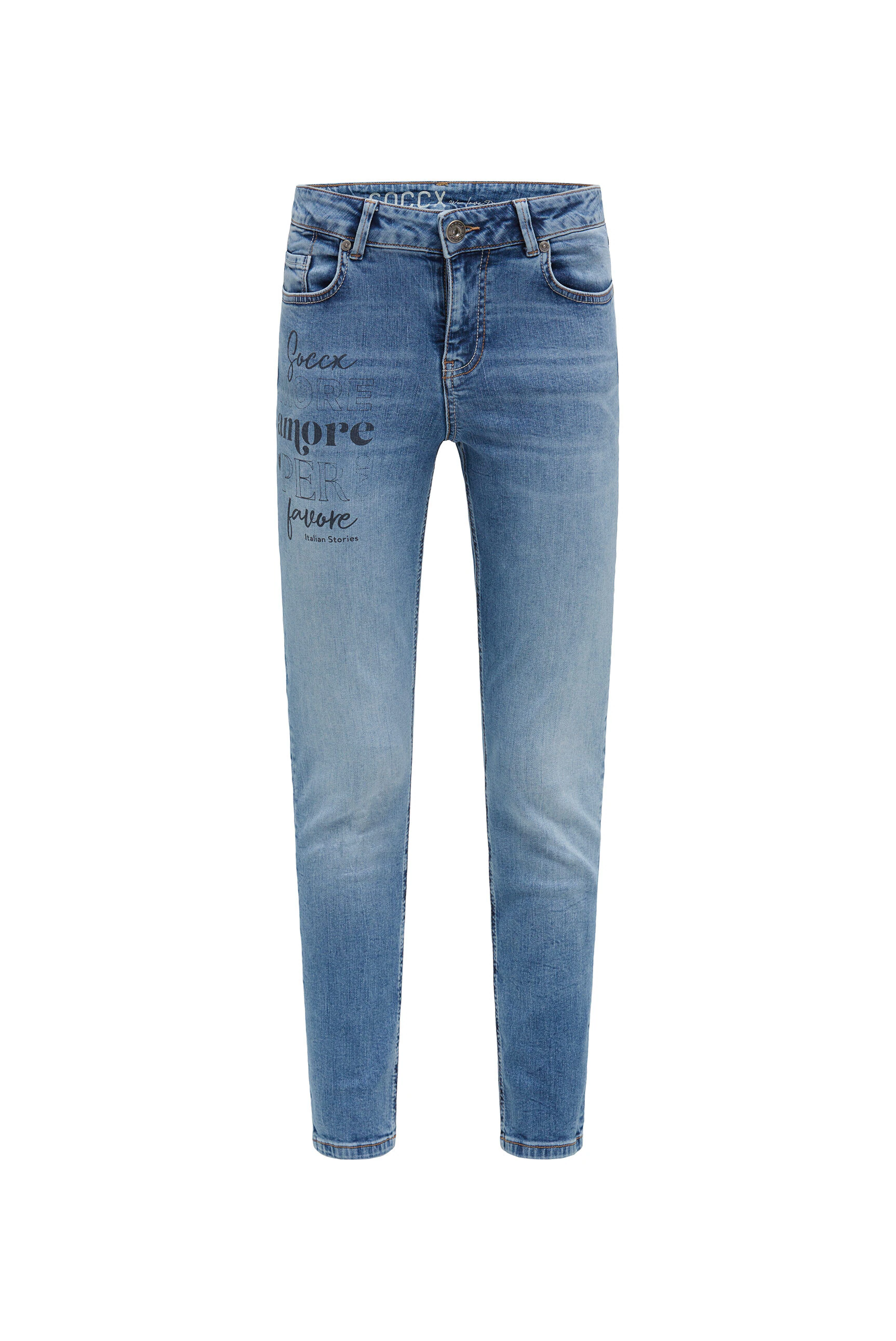 SOCCX Slim-fit-Jeans, mit normaler Leibhöhe günstig online kaufen