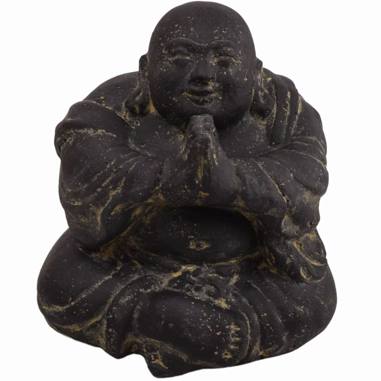 Stein Skulptur Happy Buddha Maheshtala Mit Anjali Geste günstig online kaufen