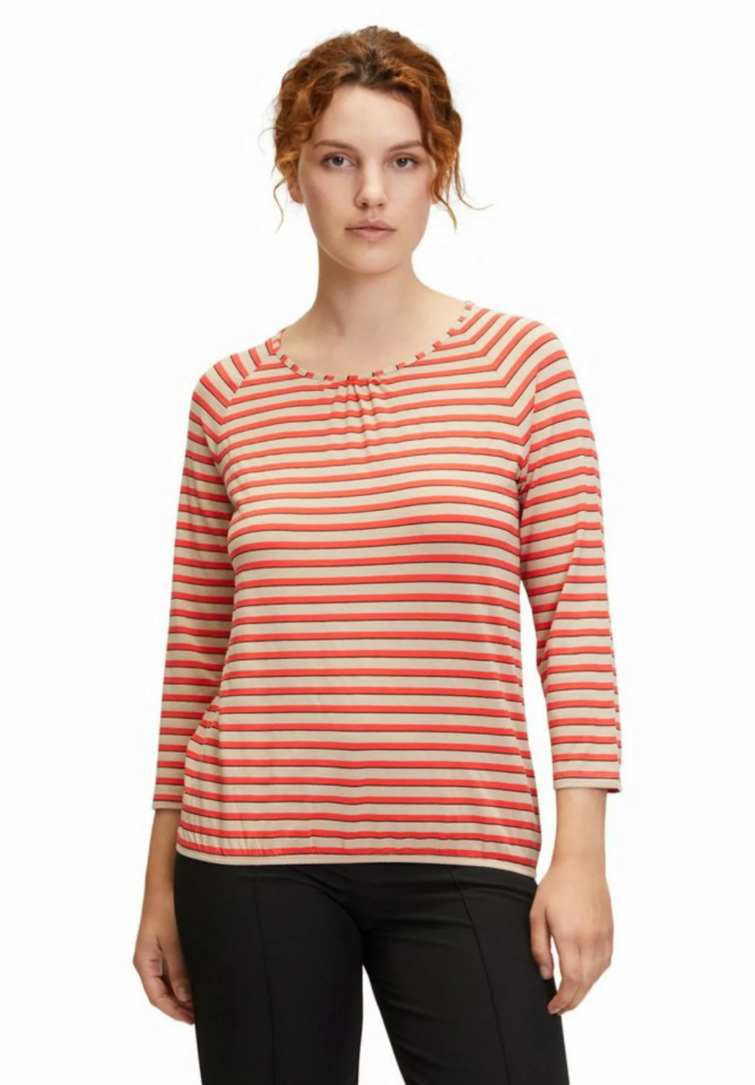 Betty Barclay 3/4-Arm-Shirt Betty Barclay Ringelshirt mit V-Ausschnitt (1-t günstig online kaufen