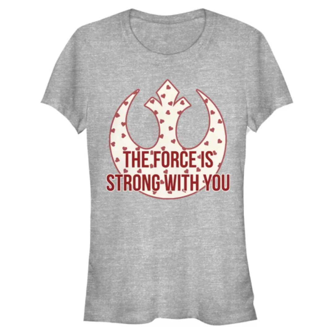 Star Wars - Text Strong Heart Force - Valentinstag - Frauen T-Shirt günstig online kaufen